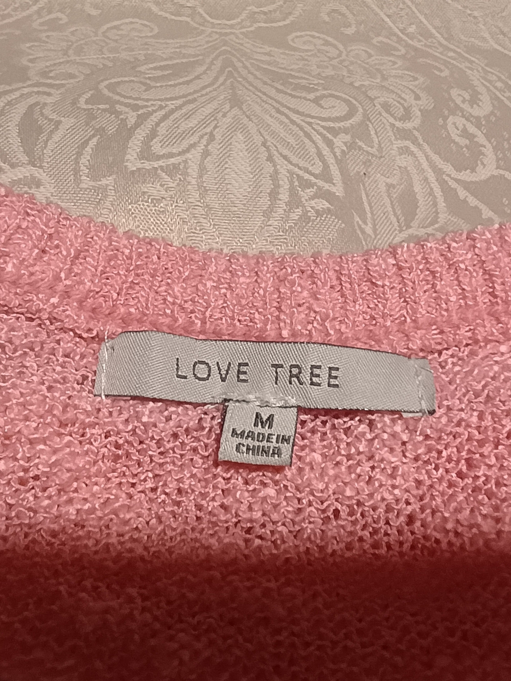 Love Tree Pink Crewneck Sweater